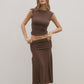 NOEMI SKIRT - CHOCOLATE