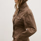 VIOLET DENIM JACKET - CHOCOLATE
