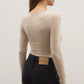 EDIE BODYSUIT - ALMOND