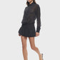 GIRLS GIRLS GIRLS MINI DRESS - ONYX POLKA