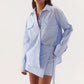 BLUME COMBO SHIRT DRESS - BLUE