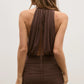 RAVISH MINI DRESS - CHOCOLATE