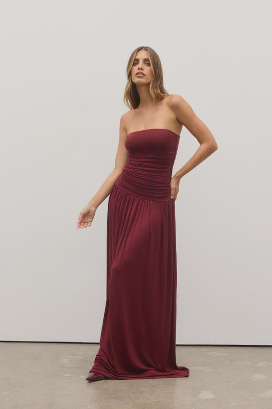 Leah Dress - Wine
