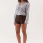 Asun Shirt - Blue/Brown