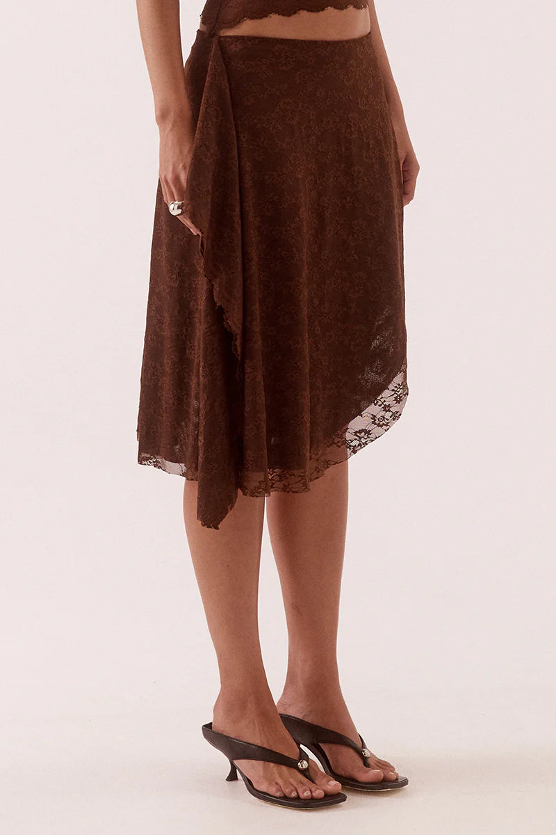 HARPER SKIRT - CHOCOLATE