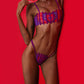 Corset Bikini Bottom - Printed Heart