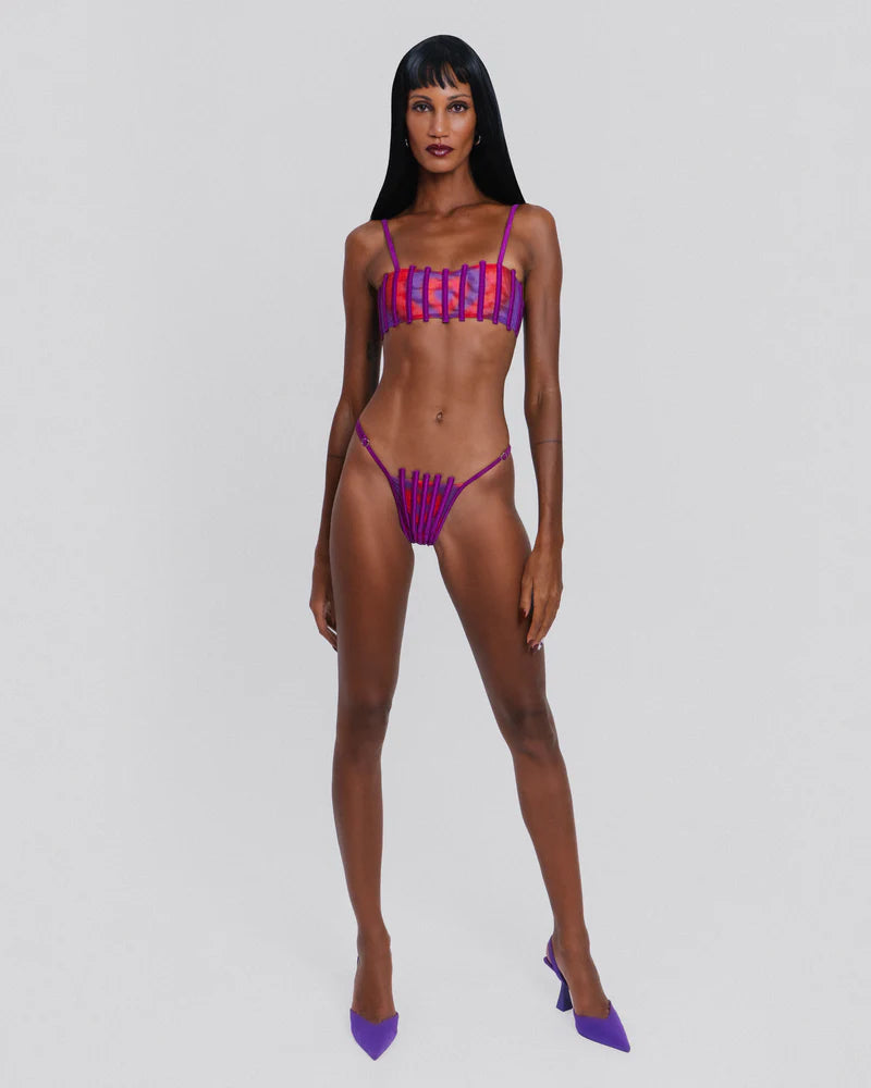 Corset Bikini Bottom - Printed Heart