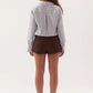 Asun Shirt - Blue/Brown