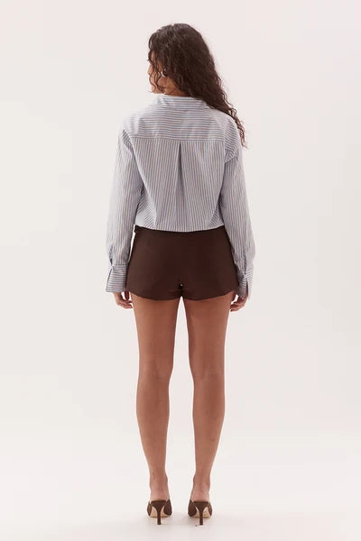 Asun Shirt - Blue/Brown