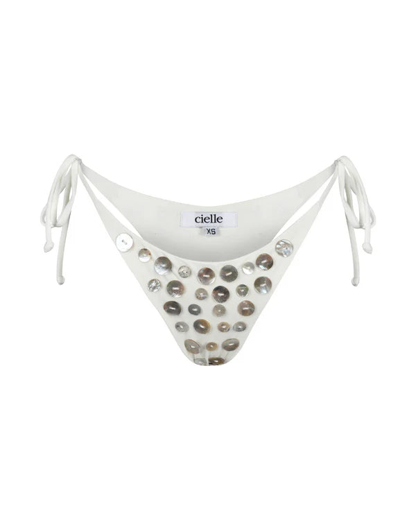 Concha Bikini Bottom - White