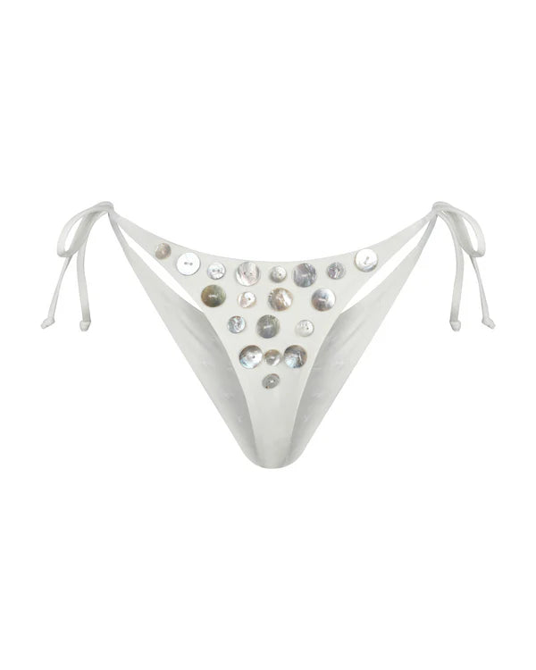 Concha Bikini Bottom - White