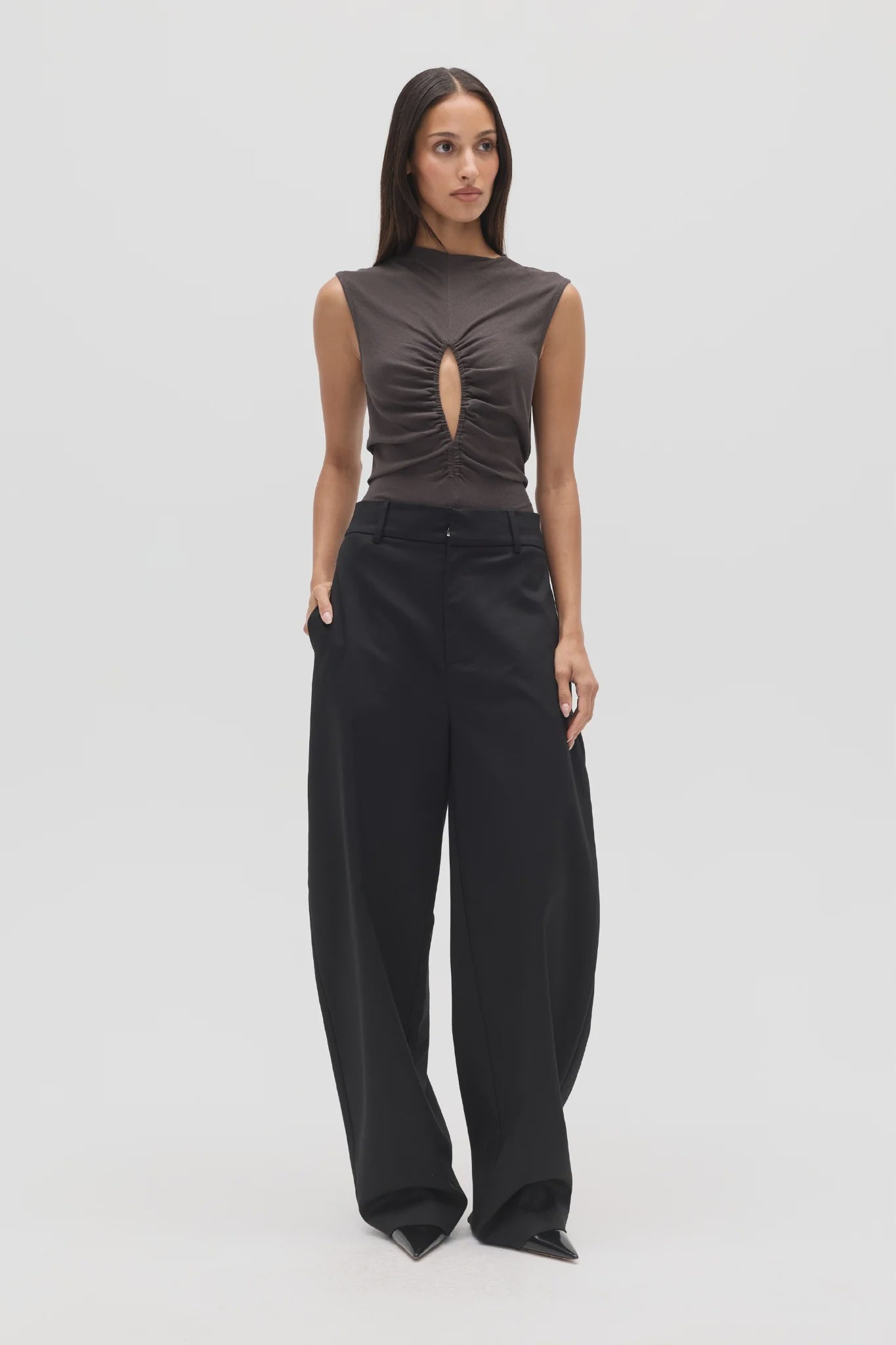 NORA TOP - CHARCOAL