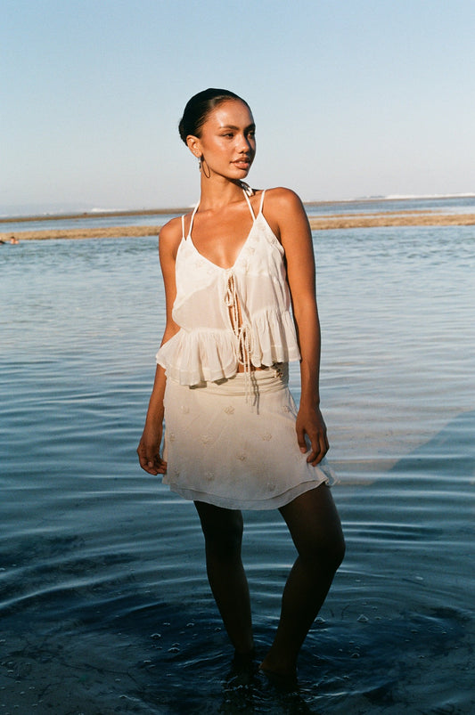 Plumeria Top - Creme