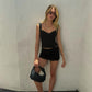 Holly Skort black - Frayed