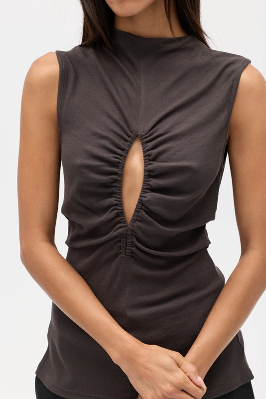 NORA TOP - CHARCOAL