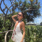 Rose Halter  Top - White