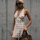 STARS ALIGN MINI DRESS - CREAM POLKA