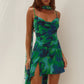ALORA SCOOP NECK MINI DRESS - CALISTA GREEN