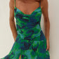 ALORA SCOOP NECK MINI DRESS - CALISTA GREEN