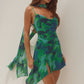 ALORA SCOOP NECK MINI DRESS - CALISTA GREEN