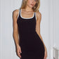 Angelo Tank Mini Dress - Black/White