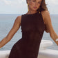 ARIYA SLEEVELESS MINI DRESS - CHOC METALLIC