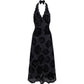 STARS ALIGN MIDI DRESS - BURNT NOIR ROSE