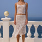 Ava Midi Skirt - White