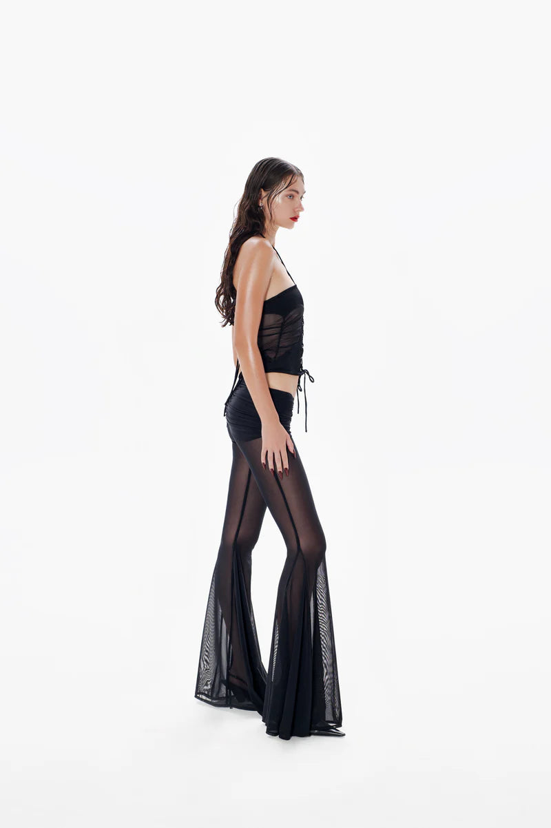 Gathered Heart Top - Black