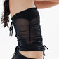 Gathered Heart Top - Black