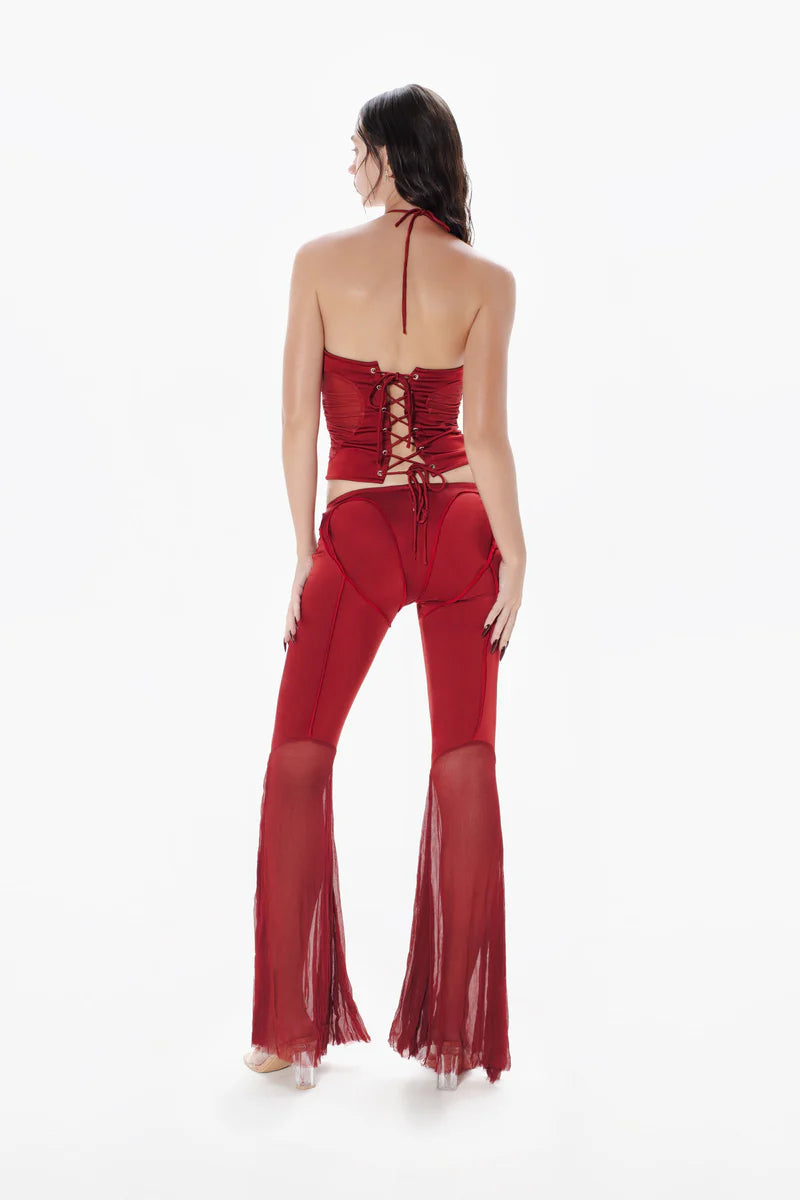 Gathered Heart Top - Red