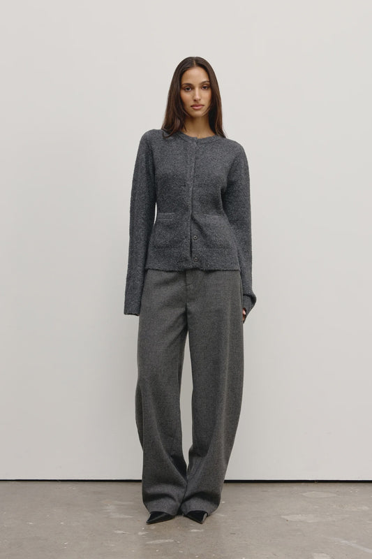 BEATRICE CARDIGAN - DARK HEATHER GREY