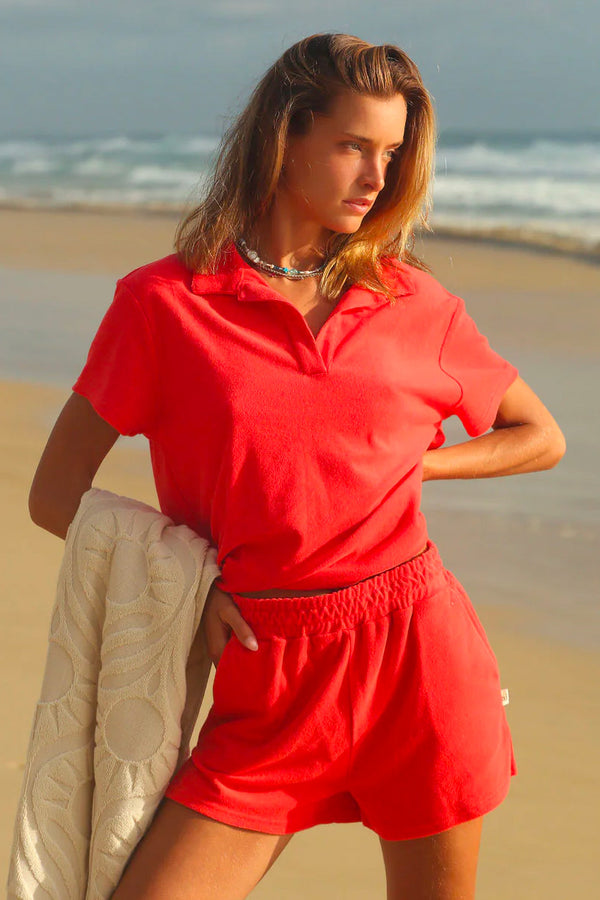 Bow and Arrow Araminta James Terry Polo Set Coral