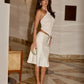 Celestine Handkerchief Halter Top - White