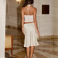 Celestine Handkerchief Halter Top - White