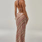 CYRUS LOW WAIST SHEER MAXI SKIRT - SADIE PINK