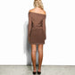 Chloe Off Shoulder Top - Mocha