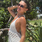 Rose Halter  Top - White