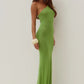 DIANA ASYMMETRIC NECK MAXI DRESS - KIWI