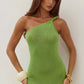 DIANA ASYMMETRIC NECK MAXI DRESS - KIWI