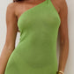 DIANA ASYMMETRIC NECK MAXI DRESS - KIWI