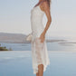 DIA ASYMMETRICAL HEM MIDI DRESS - WHITE