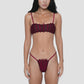 Corset Bikini Top - Wine Red