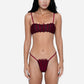 Corset Bikini Bottom - Wine Red