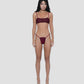 Corset Bikini Bottom - Wine Red