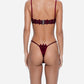 Corset Bikini Bottom - Wine Red