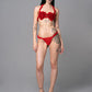 Ruffled Heart Bikini Bottom - Red