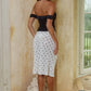 EBONY OFF SHOULDER BUSTIER - BLACK