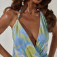 EILISH HALTER MINI DRESS - LANA GREEN - S