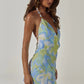 EILISH HALTER MINI DRESS - LANA GREEN - S